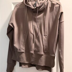 Athleta Women's Cowl Neck Sweater in Taupe